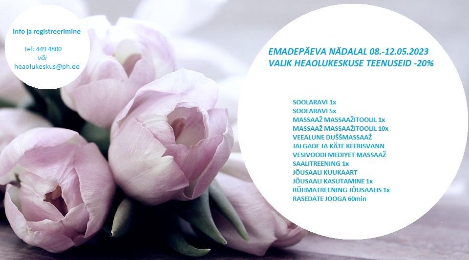 Emadepäeva sooduspakkumised Taastusravi- ja heaolukeskuses 8.-12.05.2023